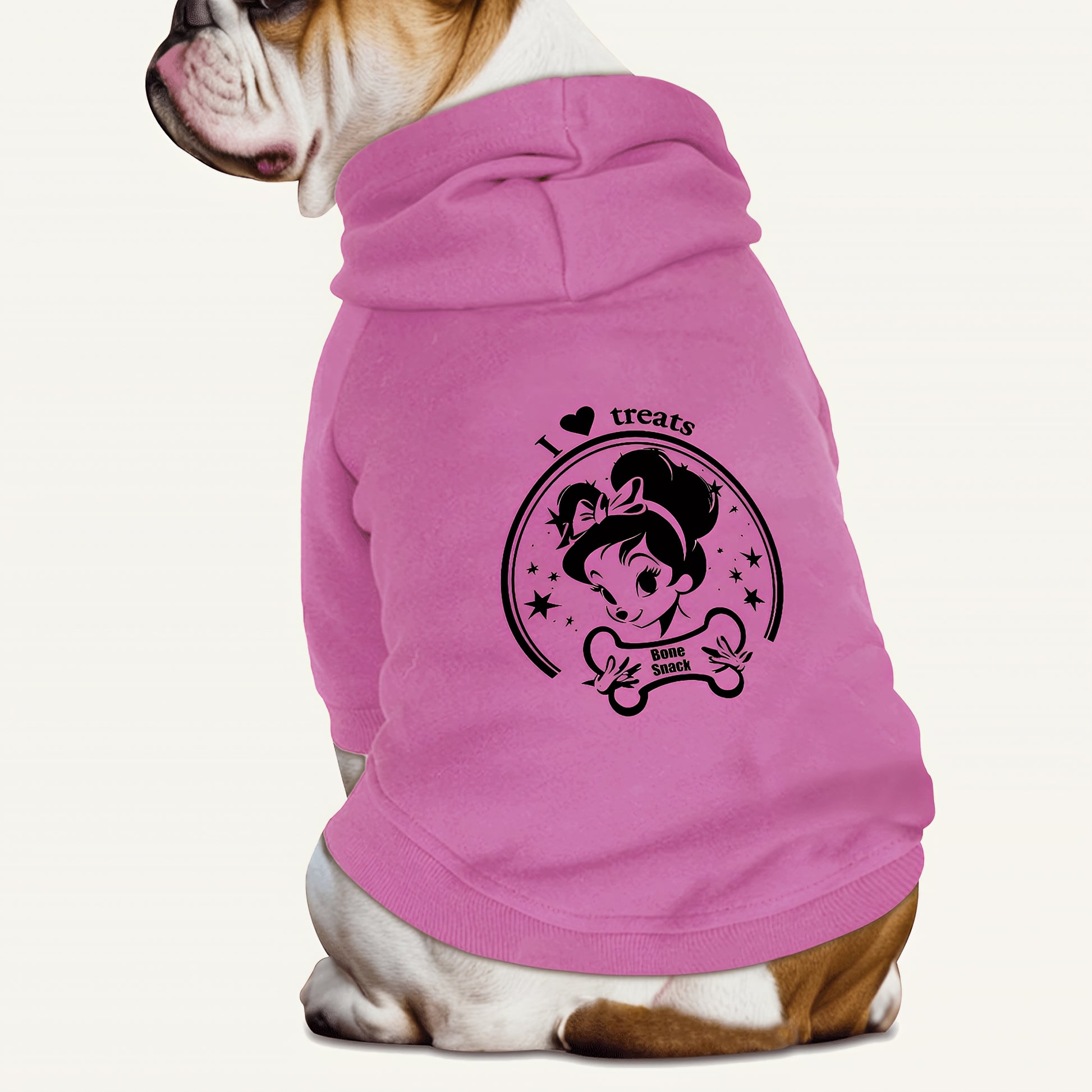 Dog fleece hoodie [LADY DOG black]
